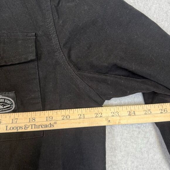 Poler Stuff Brand Purveyors & Outfitter Camp Vibes Chore Denim Jacket Black - Picture 5 of 9